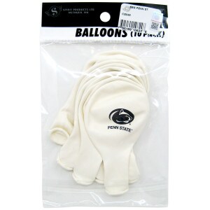 white balloons with Penn State below Athletic Logo 10 pack